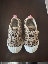 Cat and Jack Toddler Girls Tennis Shoes Size 8 Spotted Leopard Print