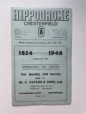Rare 1946 Chesterfield Hippodrome theatre programme Bill Waddington Percy Sugden
