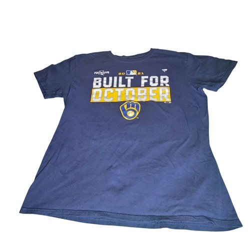 Fanatics T-Shirt Herren Navy Large MLB Built For October Baumwolle