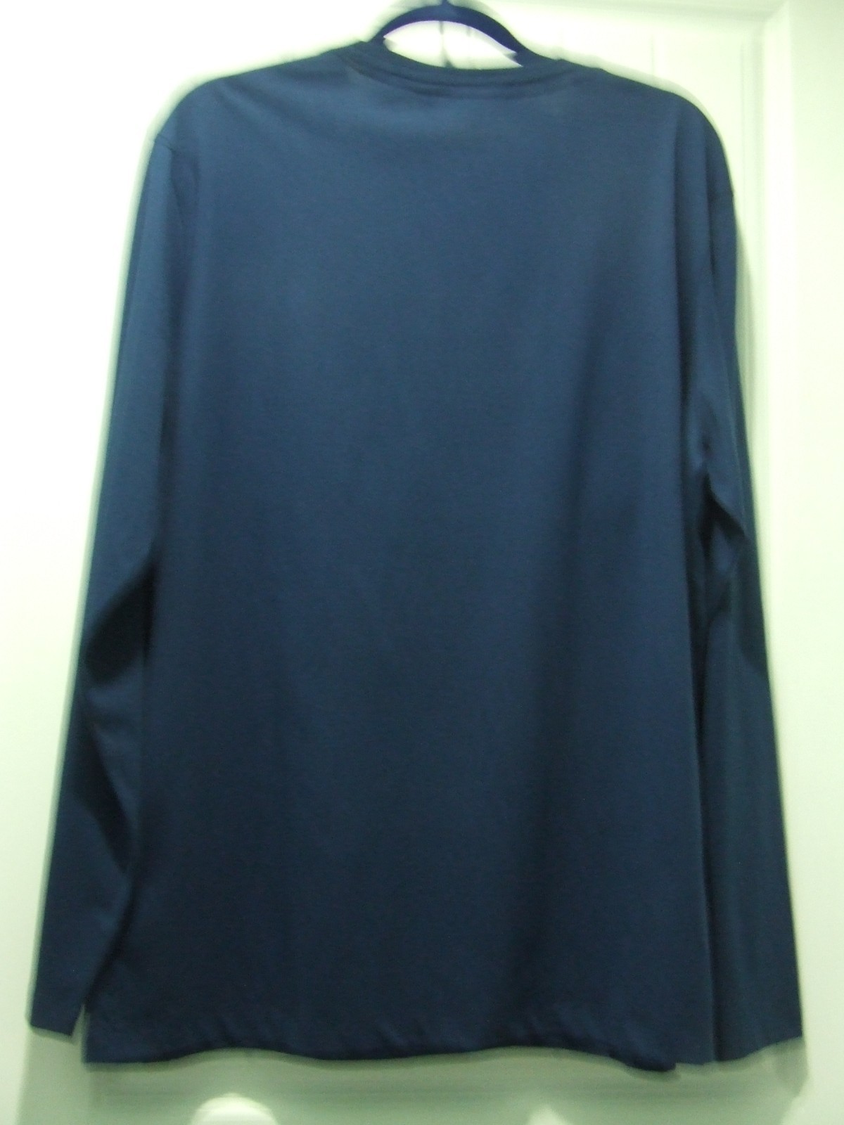 Helly Hansen Men's Long Sleeve Crew T-Shirt Navy Blue HH Logo Embossed XL NEW