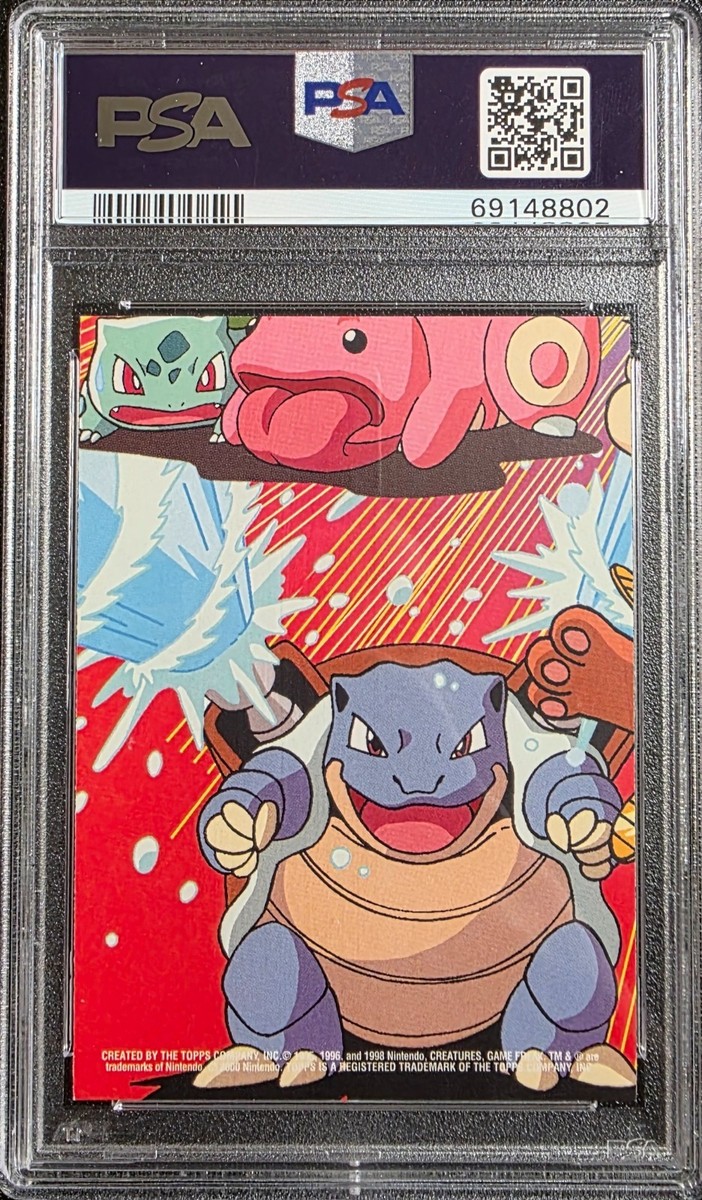 PSA 9 Nidoking #34 Topps TV Animation Series 2 Stick-Ons Pokemon