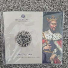 2021 UK £5 coin Alfred the Great brilliant uncirculated coin Royal Mint