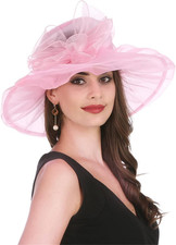 Tocado de organza para mujer para iglesia Derby de Kentucky fiesta de te nupcial