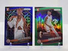 Saniya Rivers RC 2025 WNBA Green Prizm + Blue Velocity Variation Connecticut Sun