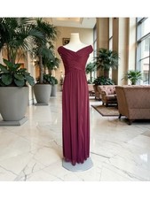 NWT David’s Bridal Off-Shoulder Evening Gown in Wine! Size 2! NEW!