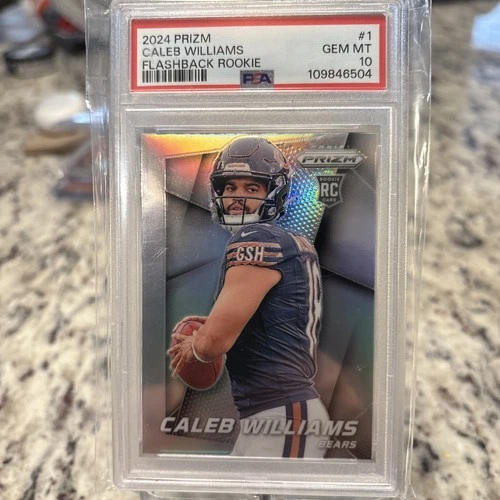 2024 Prizm! Caleb Williams! Flashback Rookie! PSA 10! Chicago Bears!🐻