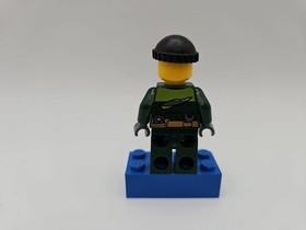 LEGO City (60140) Minifigure Police Bandit Male with Dark Green (cty0735)