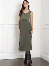 Seraphine Green Knit Detachable Top 2 In 1 Nursing Maternity Dress Size 8