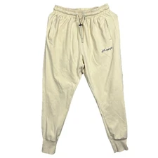 YoungLa Cloud Joggers Sweatpants Men’s Medium Cream Beige Drawstring Cotton Slim