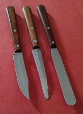 3pc Case XX 3" PARING KNIFE CAP 221 CP FRUIT 0256 SE SPATULA P-233-4" Wood Hdl