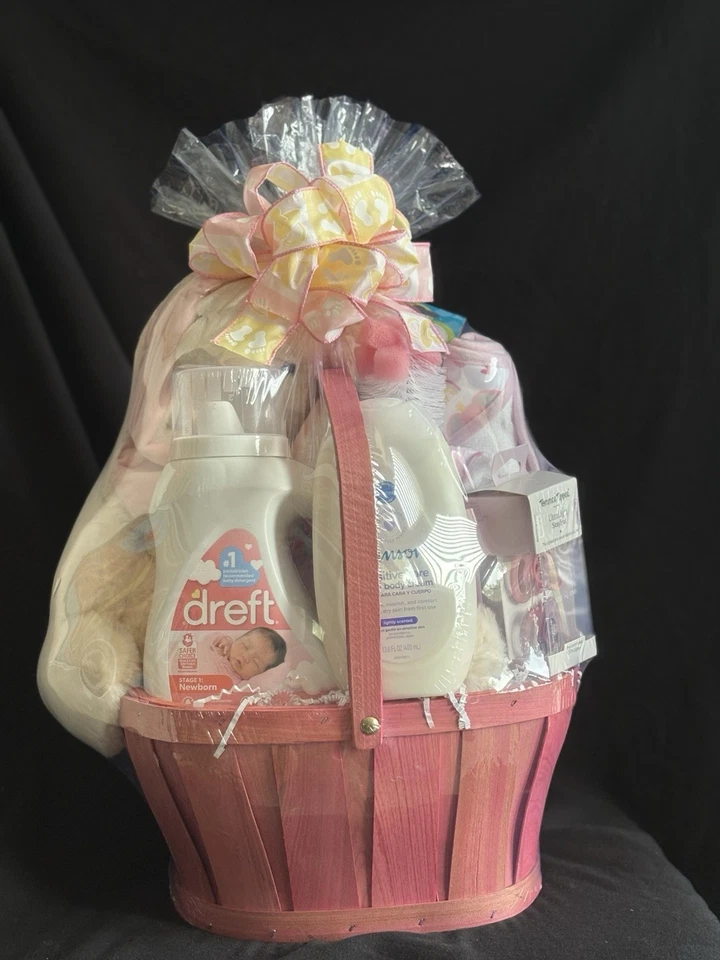 Baby Shower Gift Basket Welcoming Baby Girl-Hand Curated-Perfect For New Parents - Image 2 of 4
