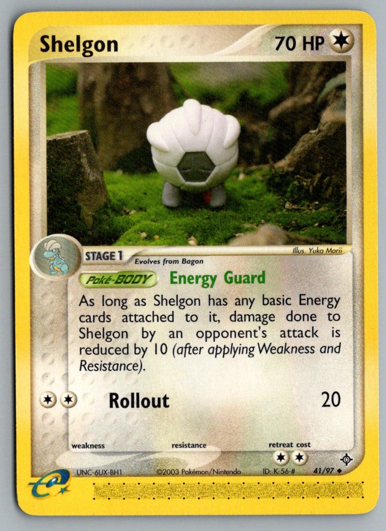 Shelgon 41/97 Uncommon Dragon Pokemon Lightly Played