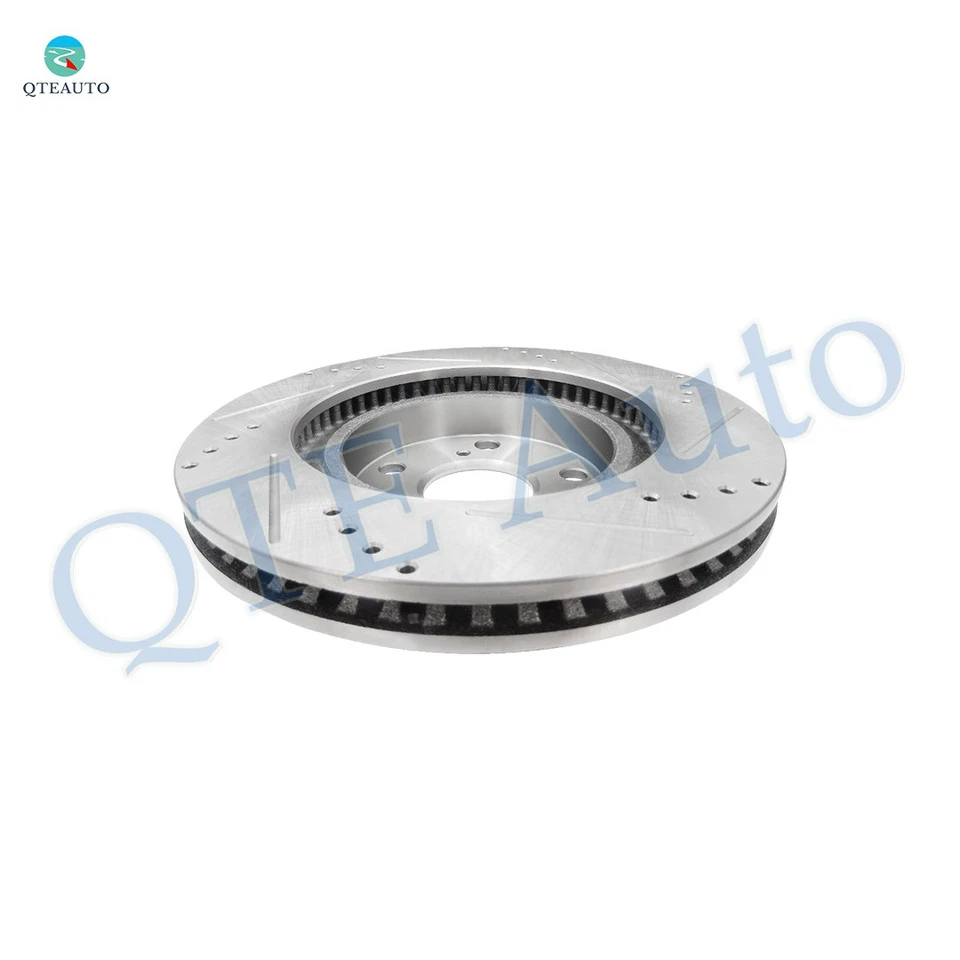 Front 296mm Drilled Slotted Disc Brake Rotors For 2009-2013 Toyota Matrix - Image 3 of 4