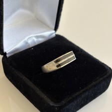 Vintage Sterling Silver Onyx Ring Size 8