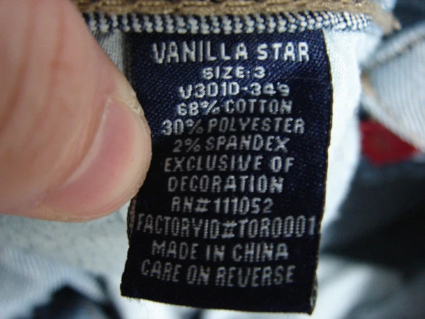 SA03416 **VANILLA STAR** CUT-OFF DENIM WOMENS JEAN SHORTS sz3 - Image 3 of 3