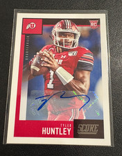 2020 Panini Score TYLER HUNTLEY Autograph Utah Utes Auto Baltimore Ravens Rookie