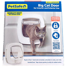 PetSafe Big Cat Door with 4-Way Locking for Interior and Exterior Use BRAND NEW