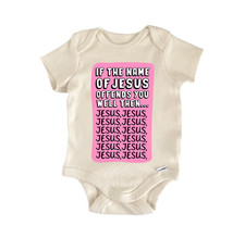 If the Name of Jesus Religious God Christian - Baby Boy Girl Clothes Bodysuit