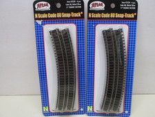 ATLAS  2520  2 PACKS OF CODE 80 CRUVED TRACK 11" RADIUS  12 TOTAL SCALE