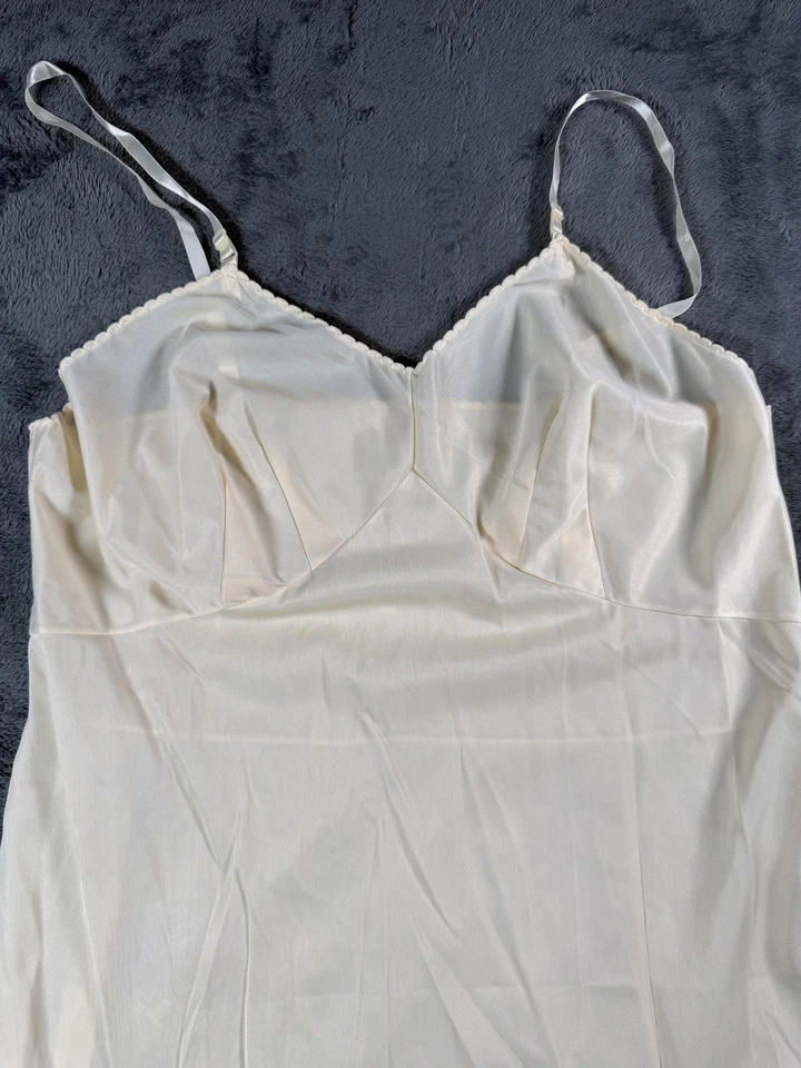 Lencería vintage Wonder Maid sin cordones para mujer 40 marfil estilo nailon 2918 Foto 2 de 4