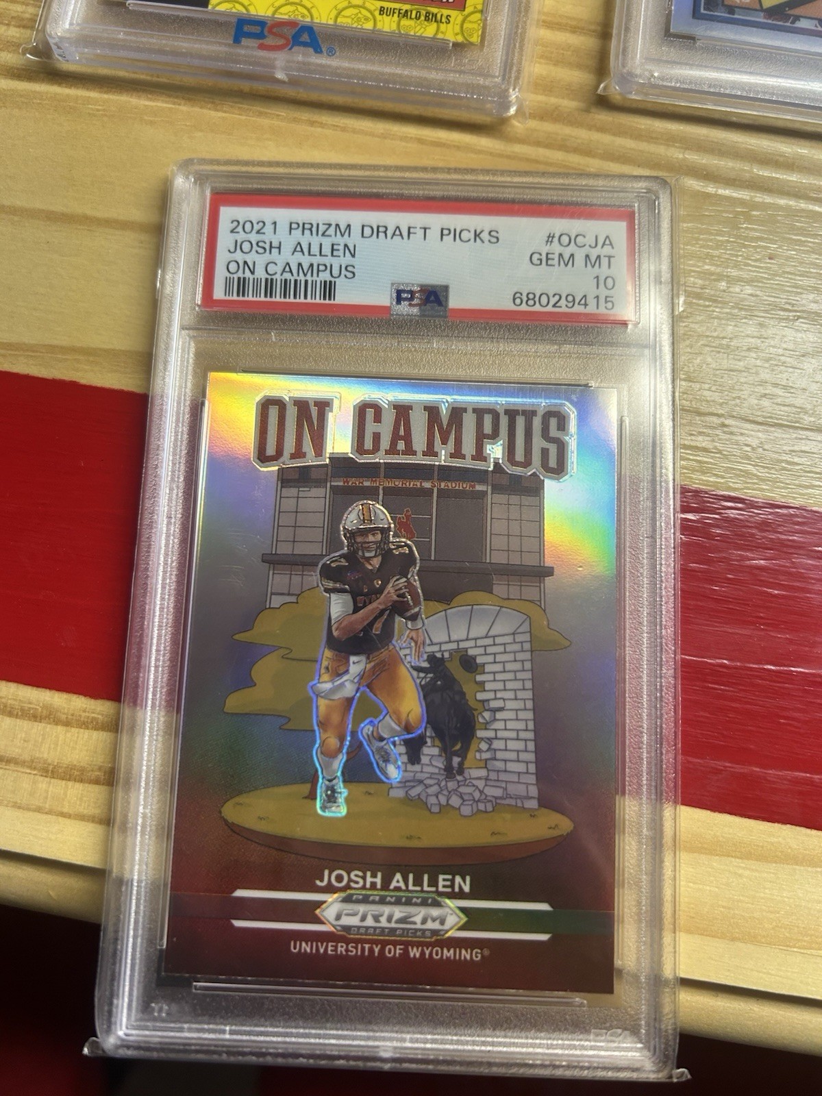 Josh Allen #OC-JA Football Cards 2021 Panini Prizm Draft Picks On Campus trading card — raw and PSA graded price guide