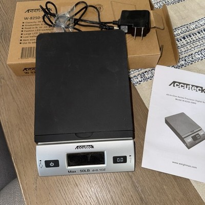 Accuteck W-8250-50B Digital Shipping Postal Scale with AC Adapter - Black