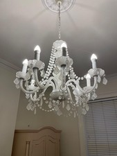 Large Glass Chandelier Dimensions approximately ￼￼60cm Wide     110cm Drop 