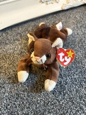 Ty Beanie Baby Pounce the Cat 1997 Brown with Tags, PVC Pellets