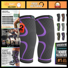 Compression Knee Brace 2 Pack for Men  Women - Support Sleeve for Running, ACL,