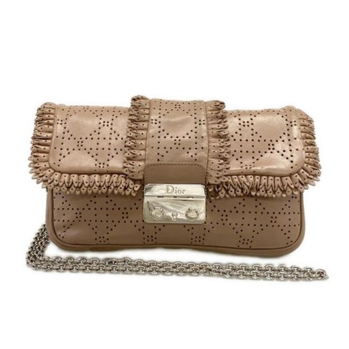 Dior ChristianDior Rock Pink Beige Chain Shoulder Bag Pre-owned From Japan