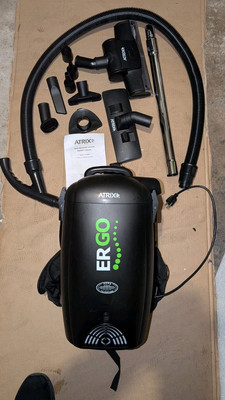 Atrix VACBP1 Black Ergo Backpack HEPA Vacuum Cleaner