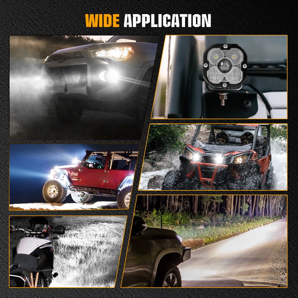 Colight Designs Squadron Sport Clear Driving/Combo LED Auxiliary Light Pods Pair