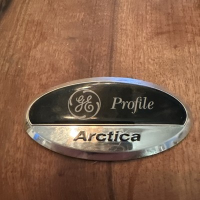 WR04X10104 GE Artica Profile Refrigerator Name Plate - Bisque; KN-10a