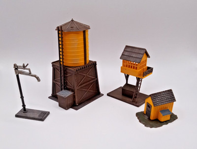 Heljan N Scale Model Railroad Scenery 4 Piece Set - Built
