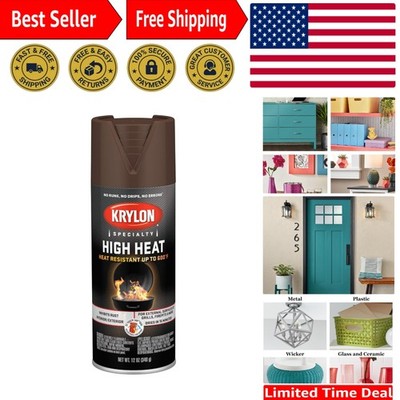 High Heat Resistant Brown Spray Paint - 12oz Aerosol, Rust Protection & Fast Dry
