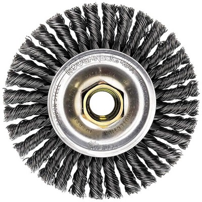 Weiler 13131 ROUGHNECK MAX 4'' Stringer Bead Wheel, .020'' Steel Fill, 5/8''-11...
