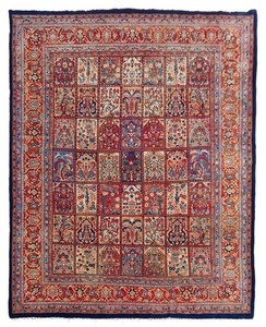 Amazing Hand Knotted Vintage Tribal Saroukh Baghtiyaar Wool Area Rug 13 x 9 Ft