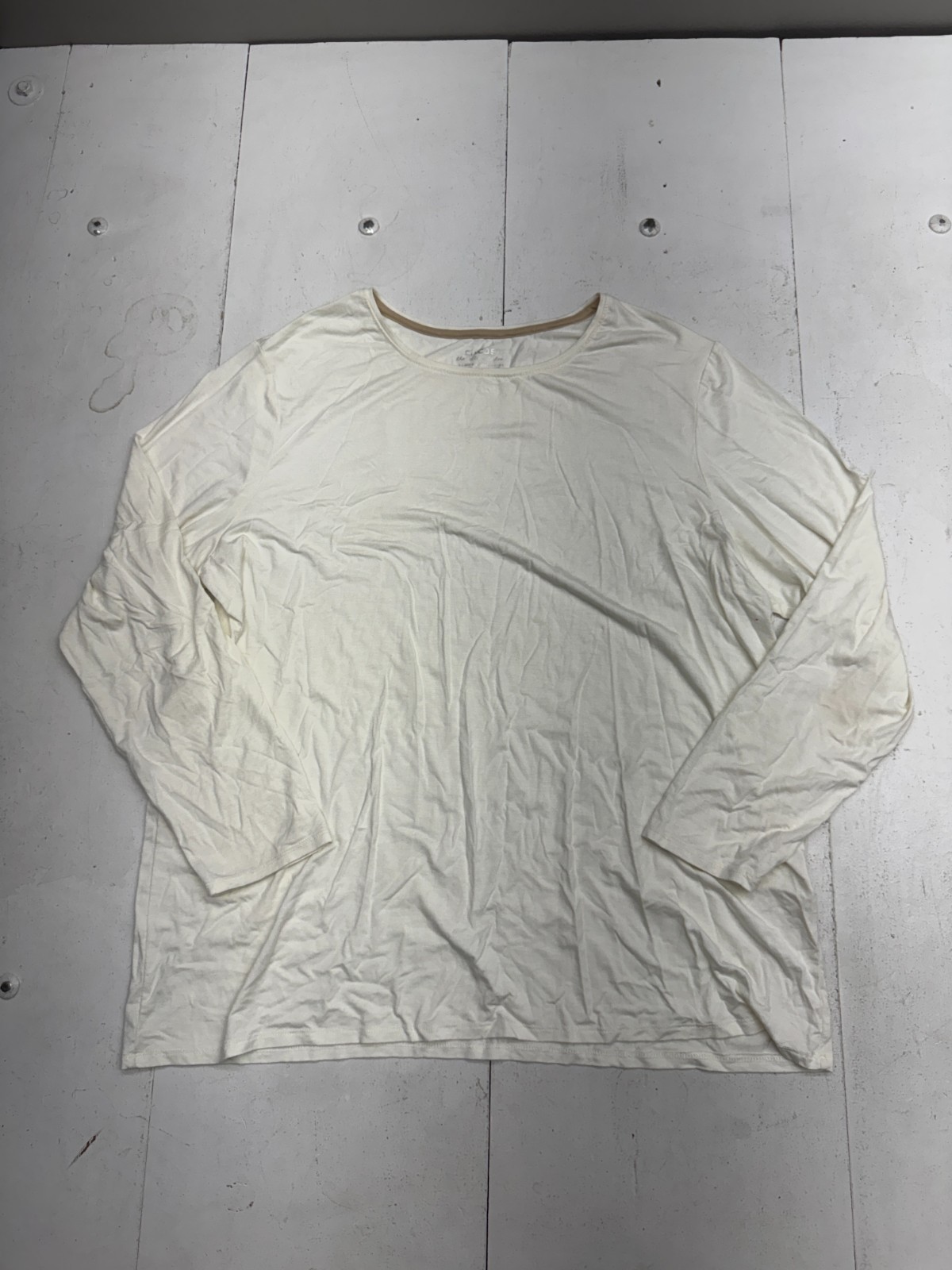 Chicos Ultimate Tee Solid White Lightweight Long … - image 1