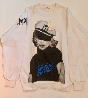 New Madonna The Girlie Show Tour Japan Only White Sweatshirt Never Worn Rare!! ①
