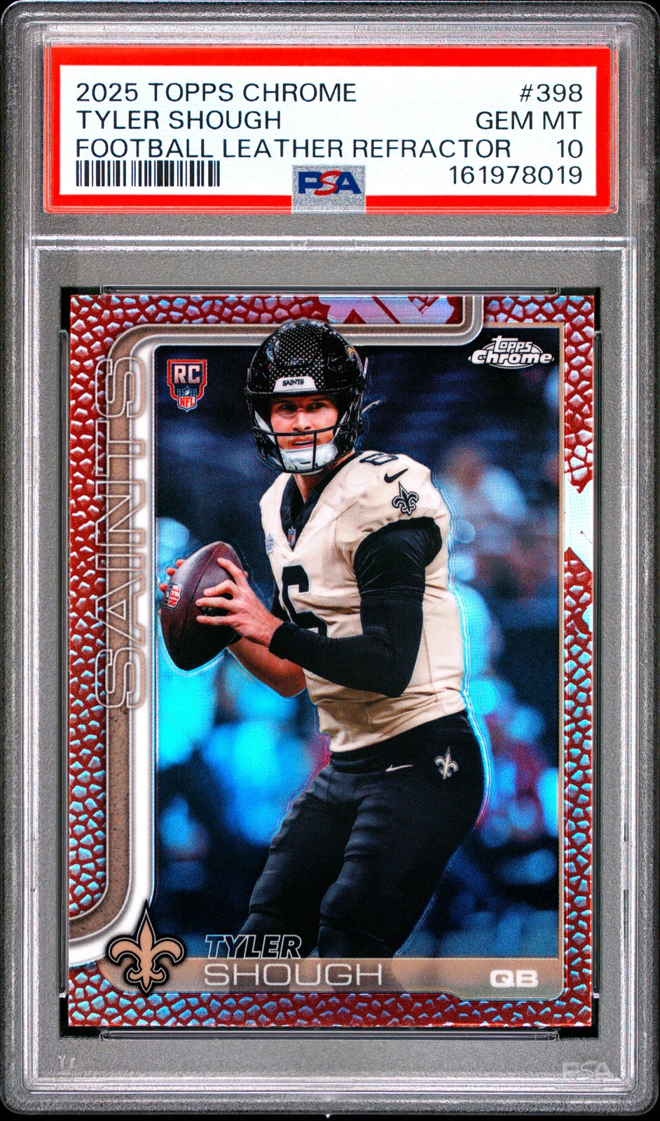 Tyler Shough Topps Chrome #398 Prizm Refractor