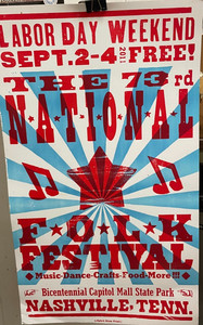 Poster Folk Festival 1963 Rnkx, Affiche Vintage Haute Qualité, 50x70cm