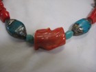 L@@K! Awesome Southwestern 24" Coral & Turquoise Necklace with Matching Earrings — photo 1