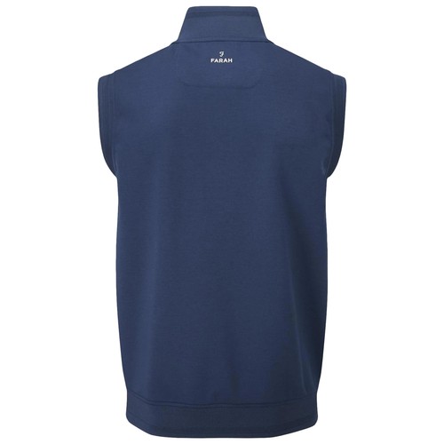 Chaleco calentador de cuerpo Farah para hombre Clint media cremallera chaleco golf pulóver suéter top - Imagen 8 de 9