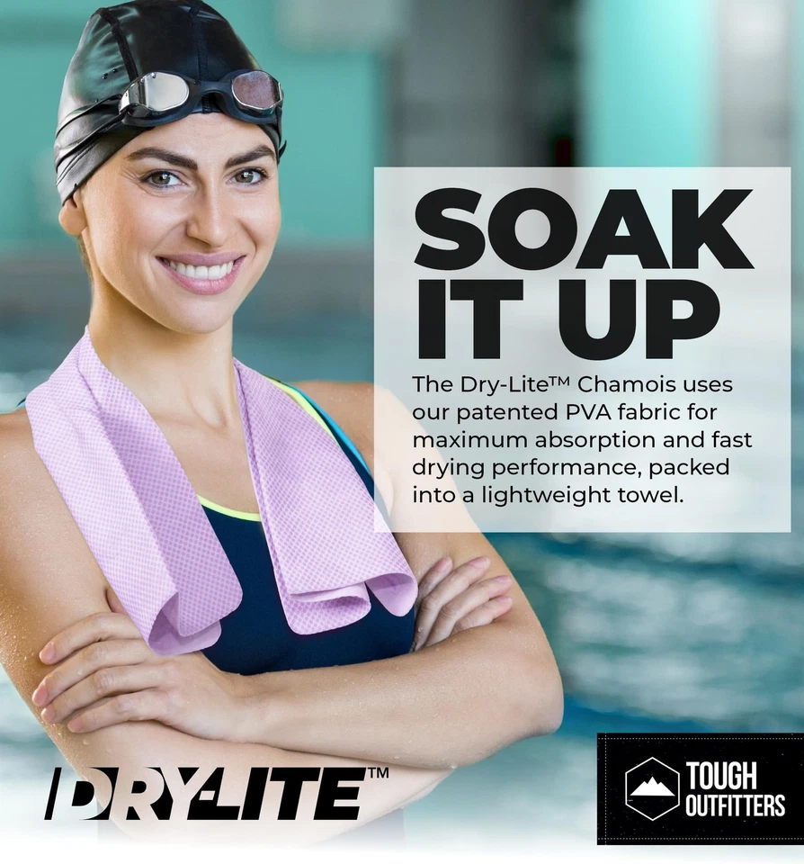 Toalha de Natação Tough Outfitters - Toalhas de Natação Secagem Rápida para Nadadores - Shammy... - Imagem 2 de 4