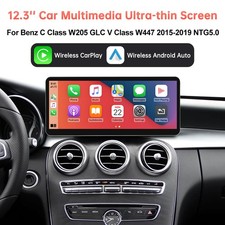 12.3 Wireless CarPlay für Mercedes C/GLC/V/X...