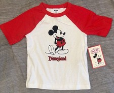 Disneyland Mickey Mouse Red White T Shirt Size 4 Kids