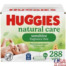 Sensitive Baby Wipes Unscented Hypoallergenic 288 Count Plant Based Gentle Care