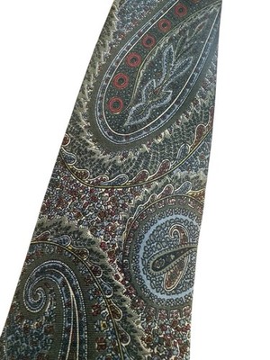 MARKS & SPENCER Men's Tie 100% Silk 57  Geometric Multicolor