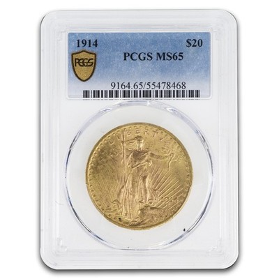 1914 $20 St Gaudens Gold Double Eagle MS-65 PCGS | eBay