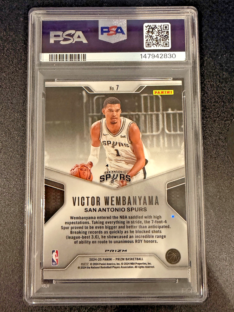 VICTOR WEMBANYAMA 2024-25 Panini Prizm Dominance Insert #7 PSA 9